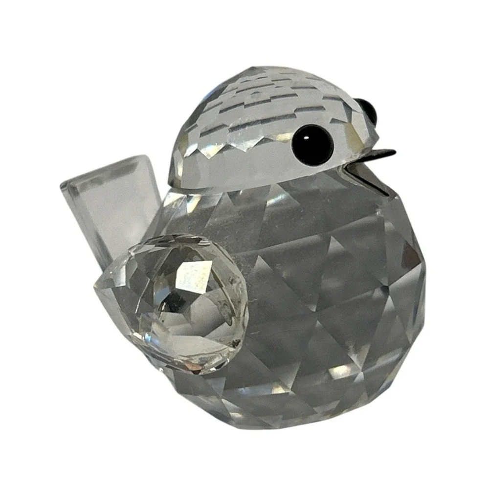 Swarovski Crystal *Sparrow * Mint Retired Frosted Metal Beak 1.5